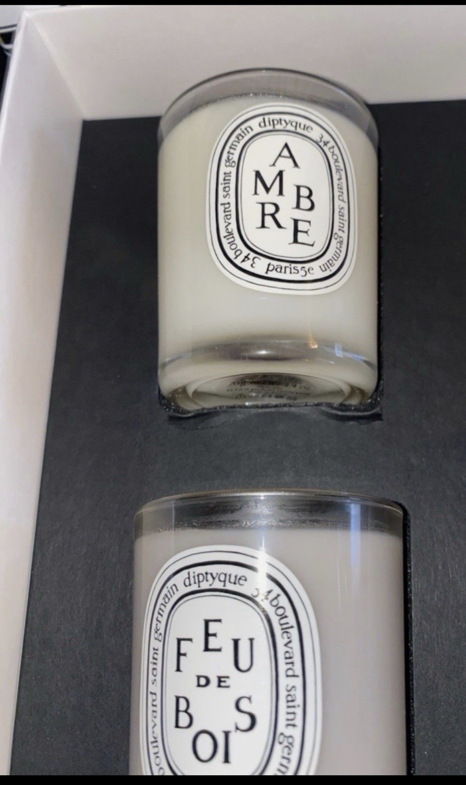 DIPTYQUE NEW LTD Edition Feu de Bois & Amber Carousel Set- 2X 70G Candles *NIB*