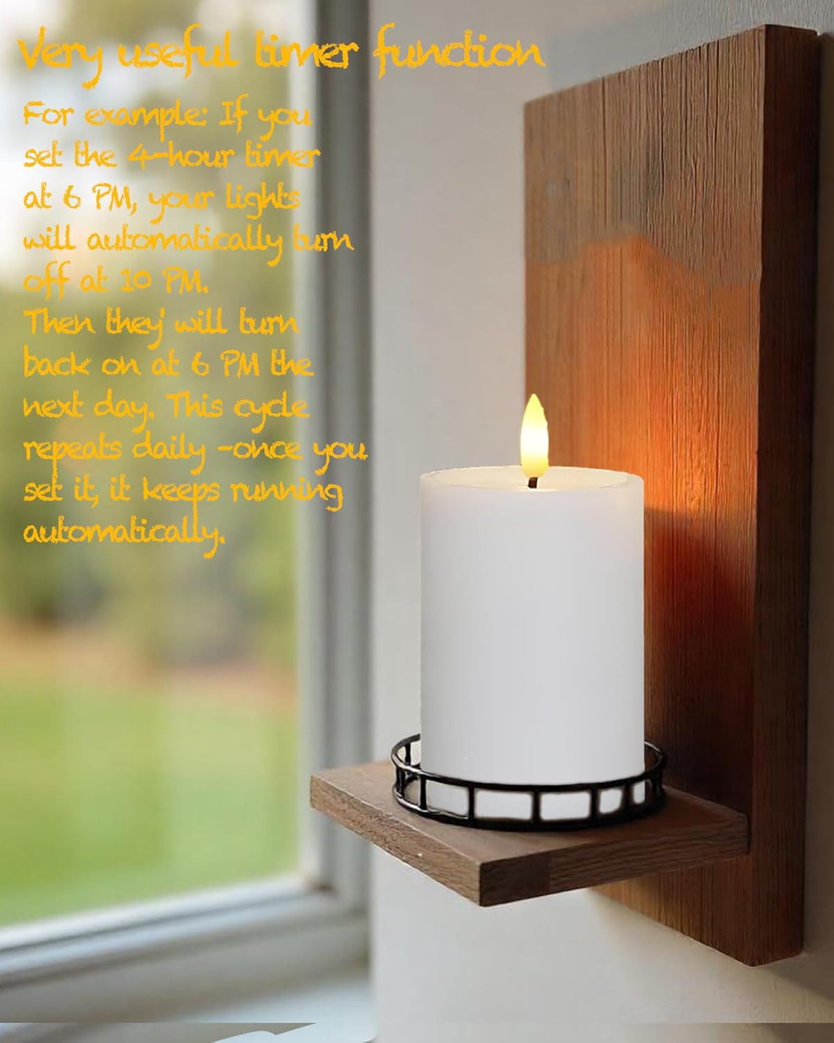 3″X4″ Outdoor Waterproof Flameless Candles with Remote and Timers, LED