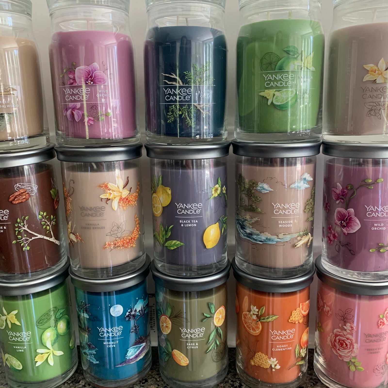 Yankee Candle 2-Wick Signature Tumbler 20 oz 22 oz Large Jar Candles Rare U Pick