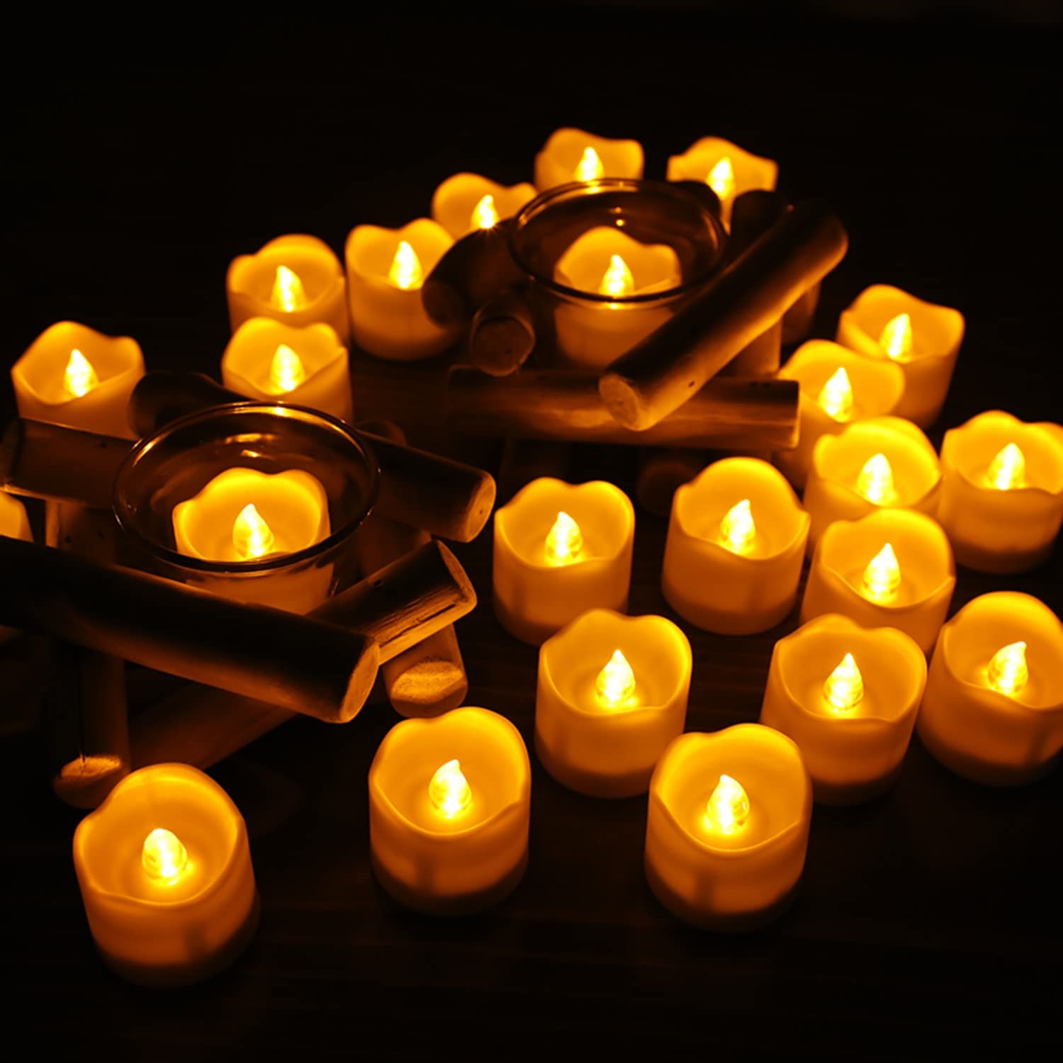 Flameless Votive Candles with Remote Control,CR2450 Battery Operated Tea Ligh…