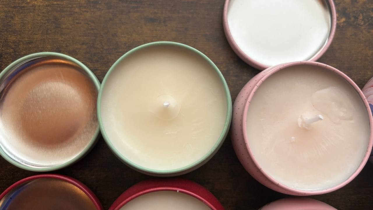 Handmade Soy Wax Candles – Set of 6 in Decorative Tins, Organic and Eco-Friendly