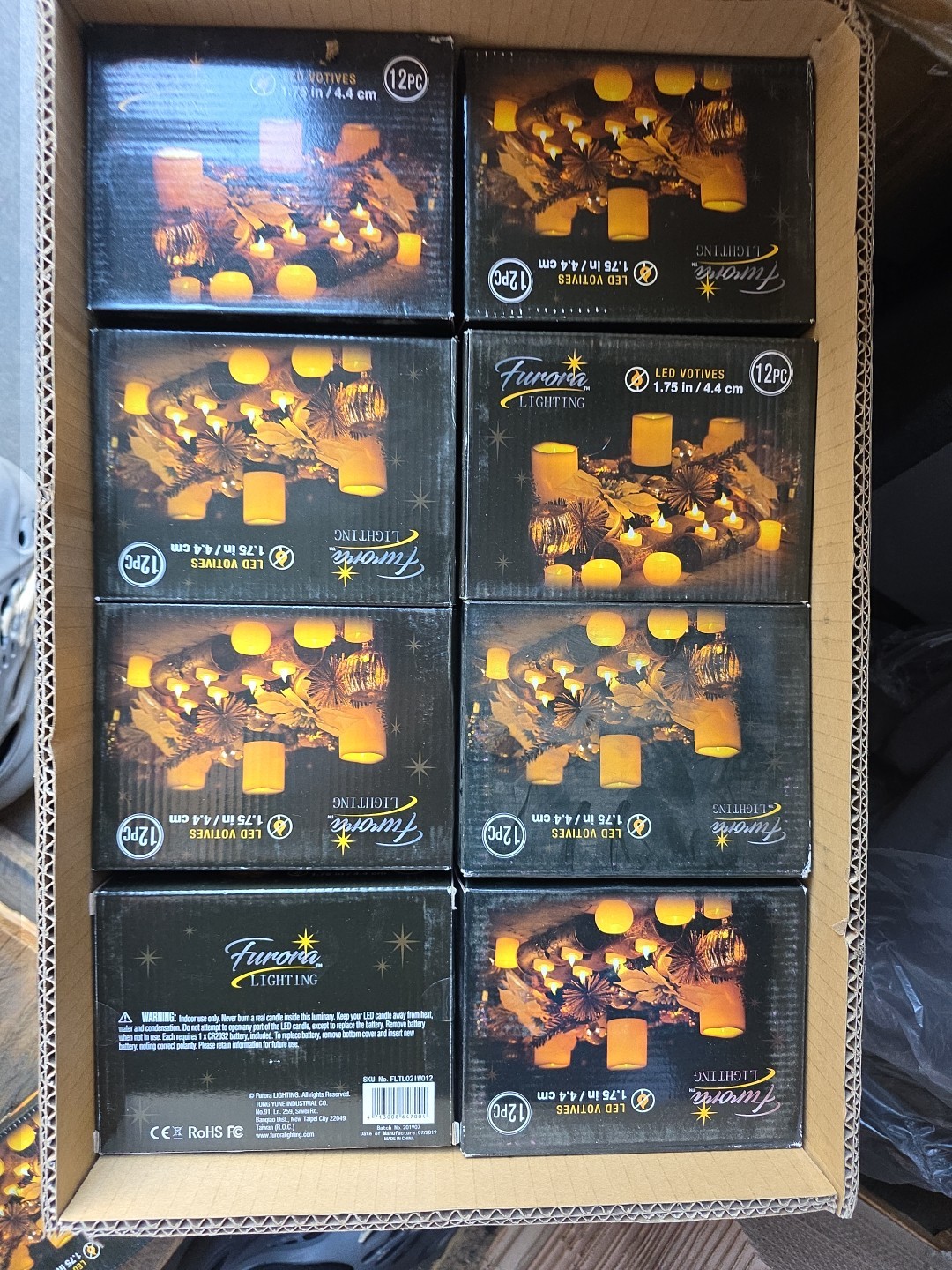 Furora Lighting LED Votive Candles 12 Pack Flameless 1.75” Battery Operated