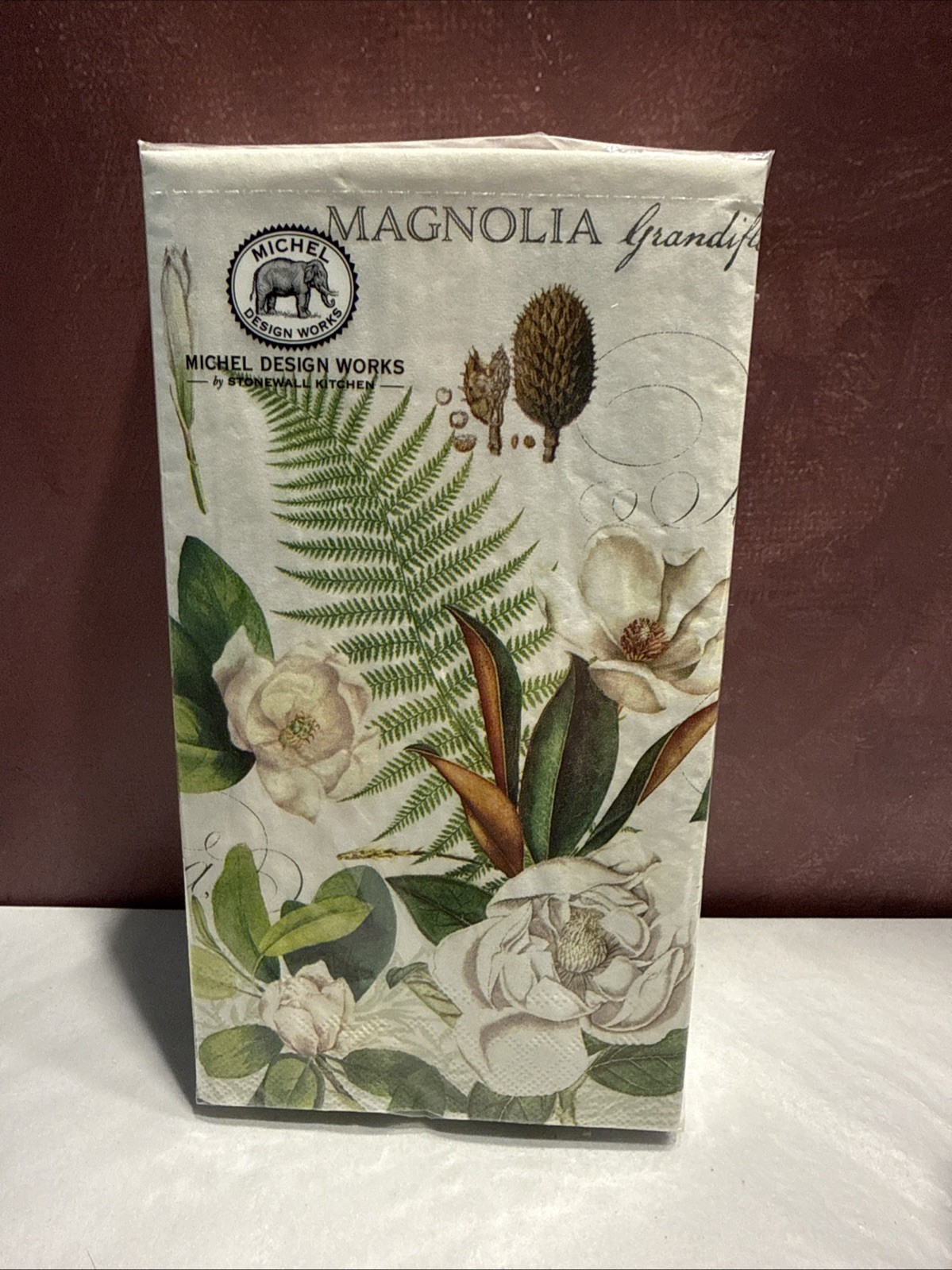 Michel Design Works MAGNOLIA PETALS Candle, Lotion & Hostess Guest Towel Napkins