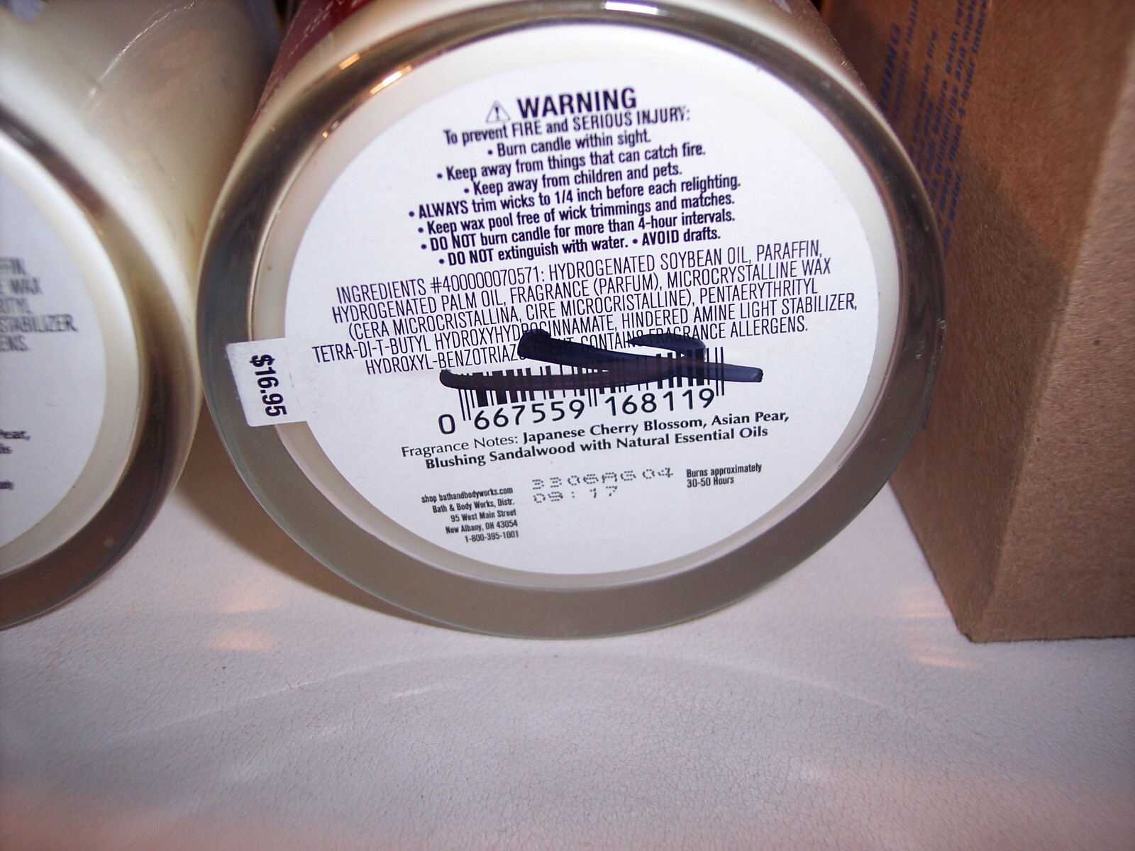 3 BATH AND BODY Single Wick Candle Japanese Cherry Blossom 8oz Jars Lot