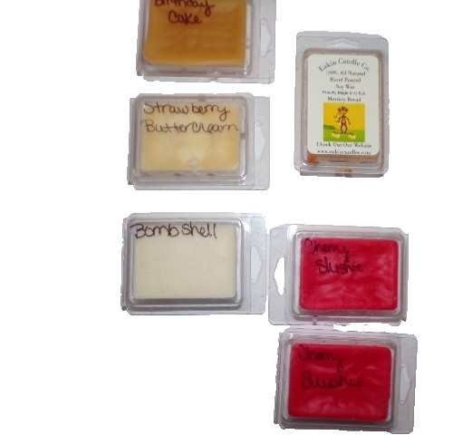 34 cubes .4 oz Soy Wax Melts Hand Pour Essential Oils cherry bomb shell Bcake S4
