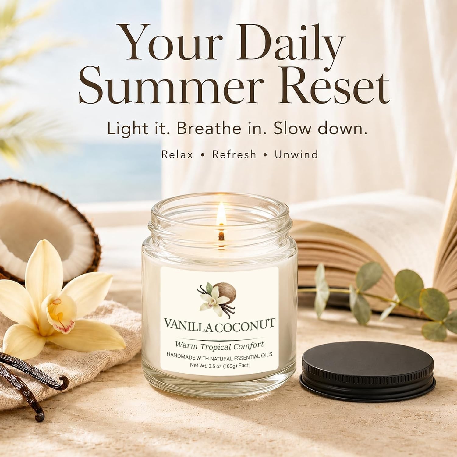 Spring & Summer Scented Candles Set, 6 Pack Soy Candles for Home, 21 oz Aroma…