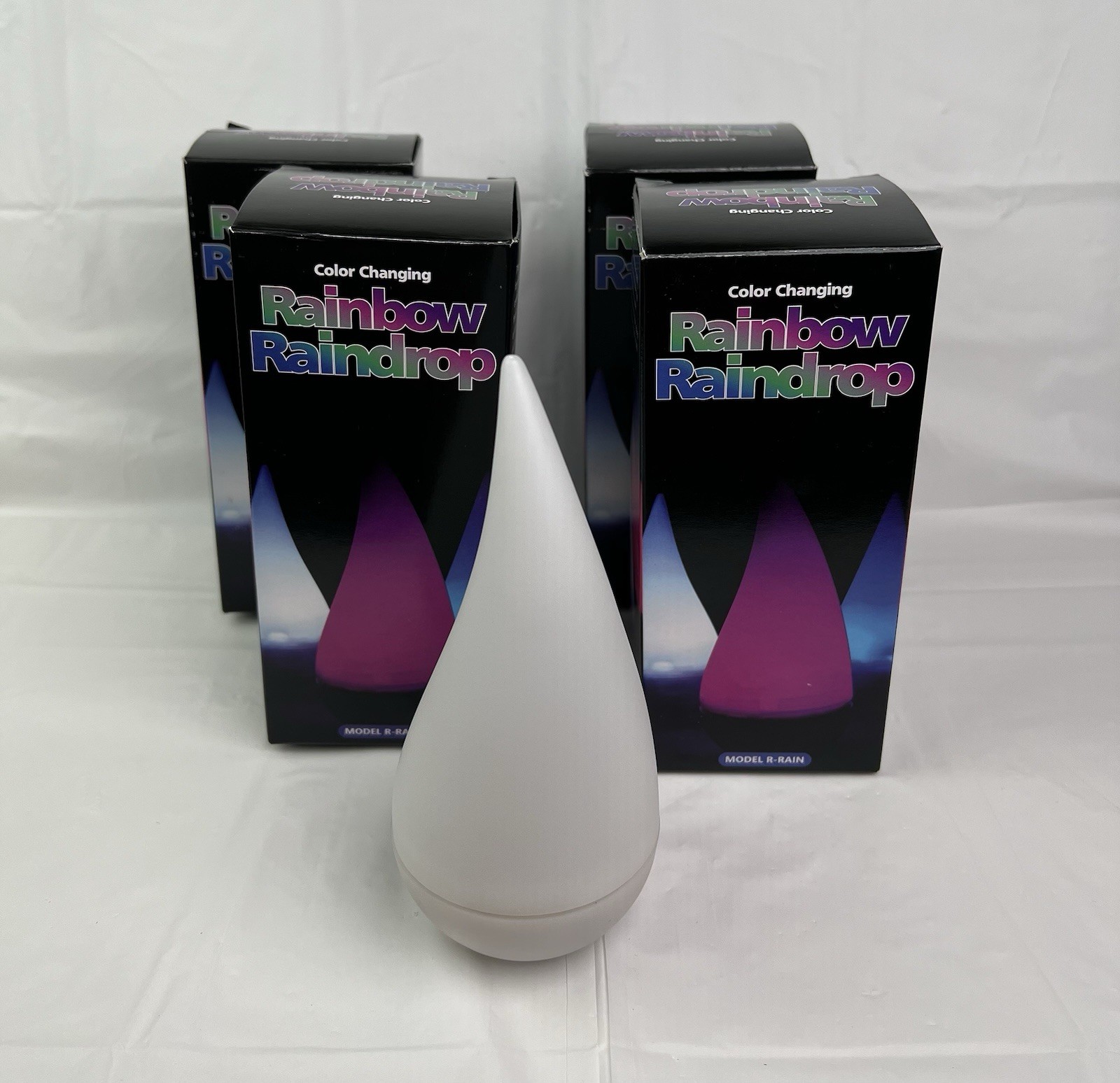 Multi Color Changing Rainbow Raindrop Light Tabletop, Party, Floats Lot Of 4