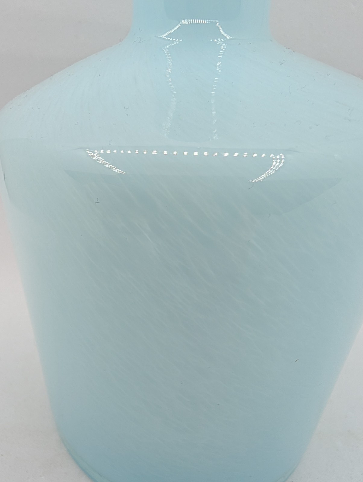 Empty Diffuser Glass Vessel Art Glass for natural wood reeds blue swirl