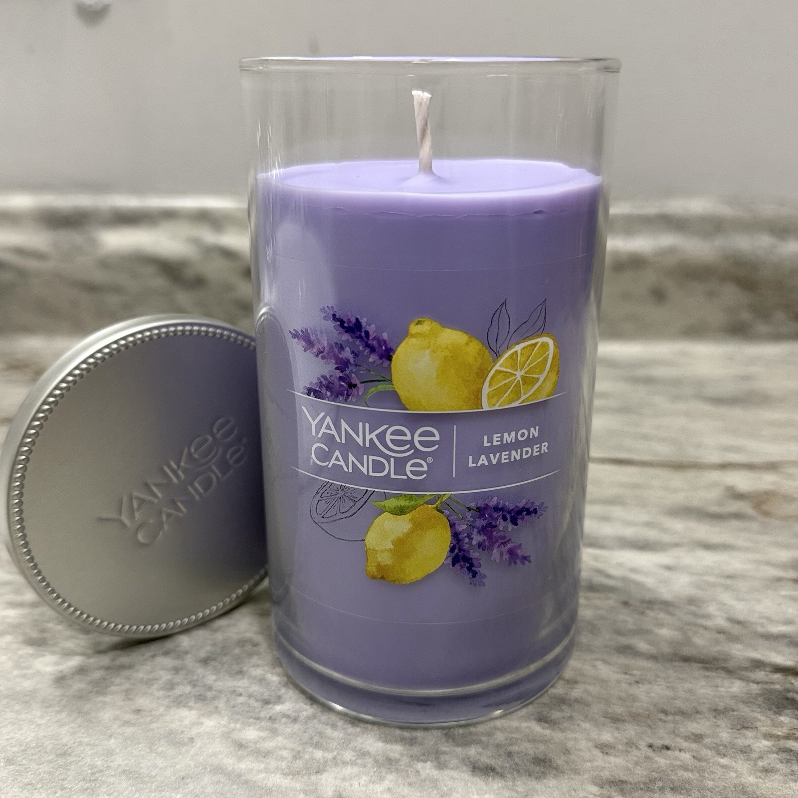 NEW Yankee Candle Lemon Lavender Medium sized Candle Fast Shipping!