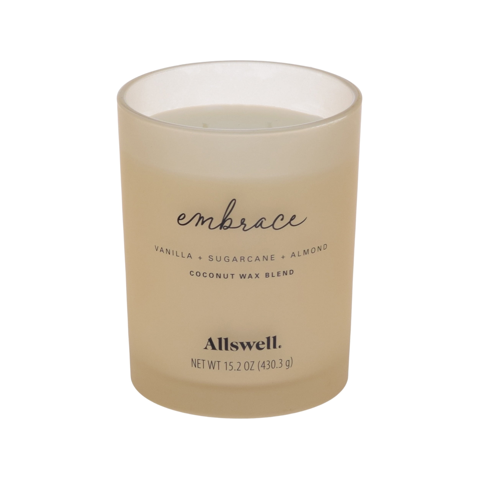 Embrace (Vanilla + Sugarcane + Almond) Scented 2-Wick 15Oz Spa Candle