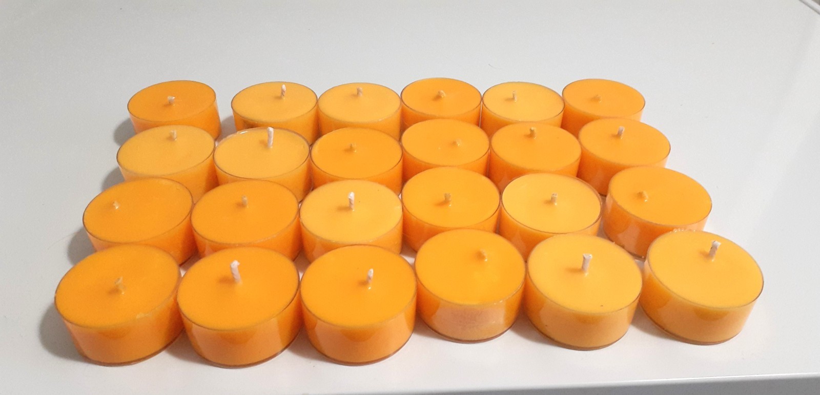 25 TEA LIGHTS CHOCOLATE CANDY CORN HIGHLY SCENTED HANDMADE SOY WAX