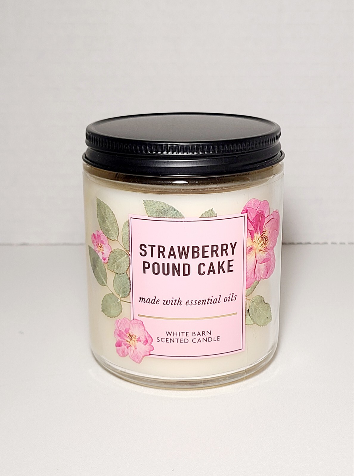 Bath Body Works STRAWBERRY POUND CAKE 1-Wick Candle 7 Oz