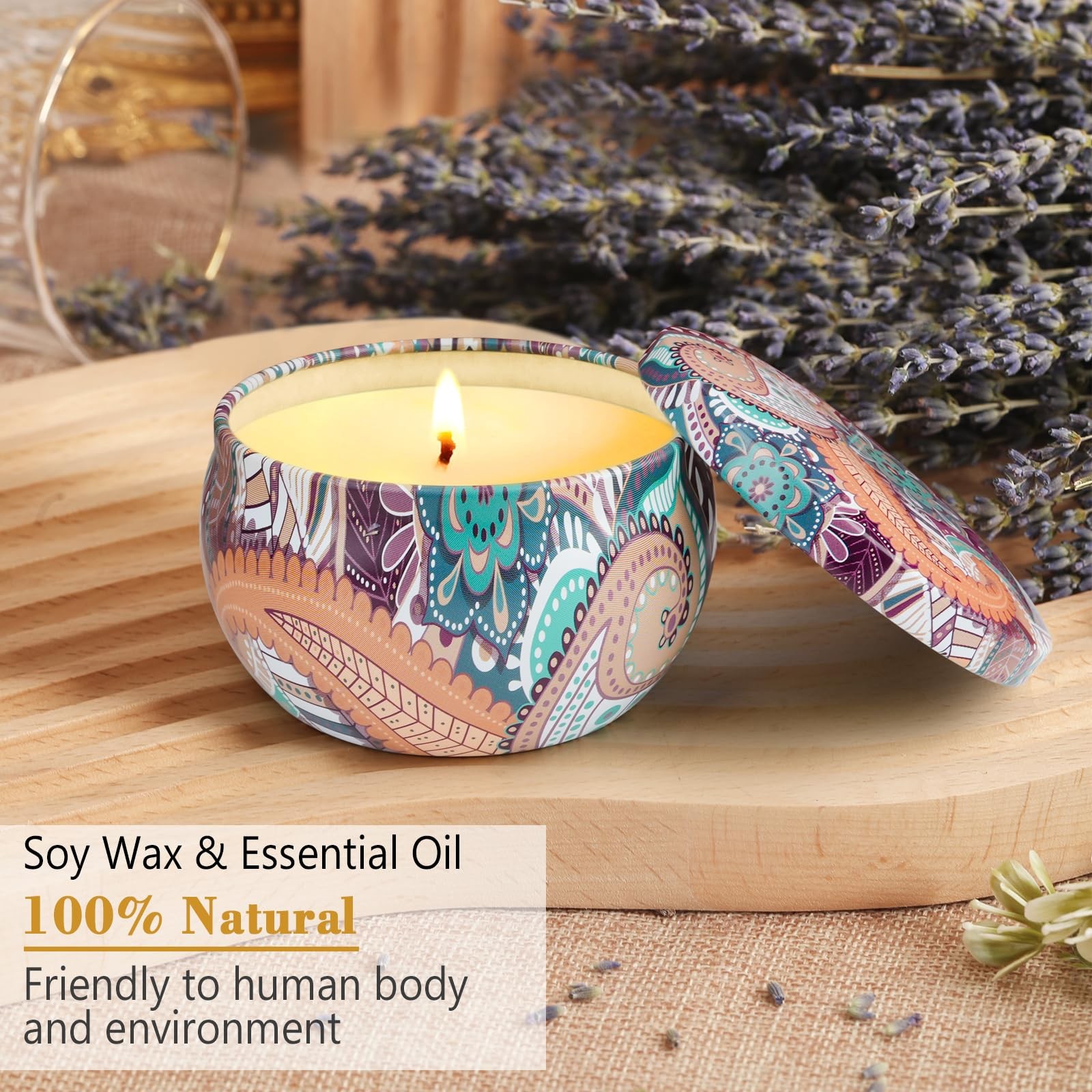 4 Pack Scented Candles Gifts for Women 10oz Home Scented Candles 100Hours Aromat