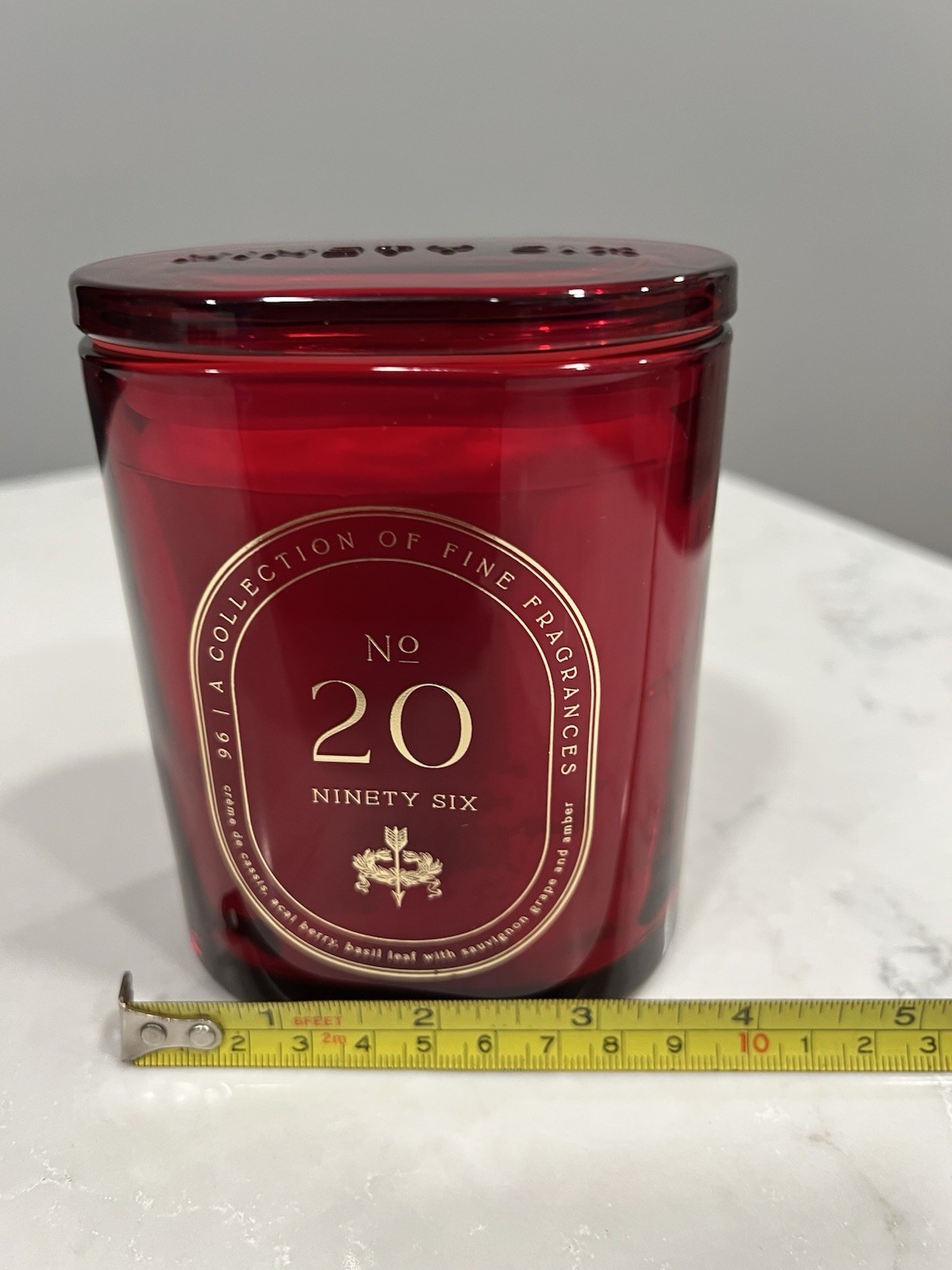 DW Home Ninety Six No. 20 Candle 10.1 oz Luxury Soy Blend | Modern Amber & Musk