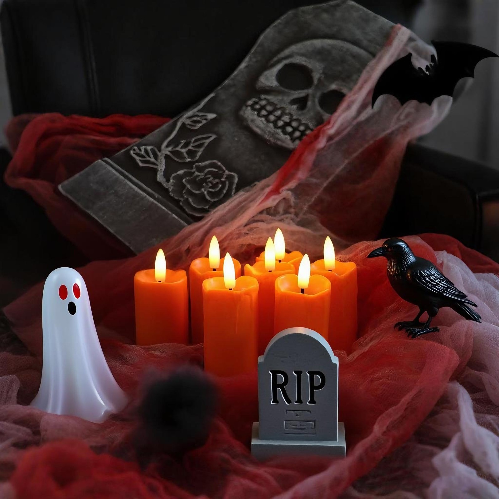 Battery Operated Flameless Votives with Auto Daily Cycle Timer Long Lasting R…