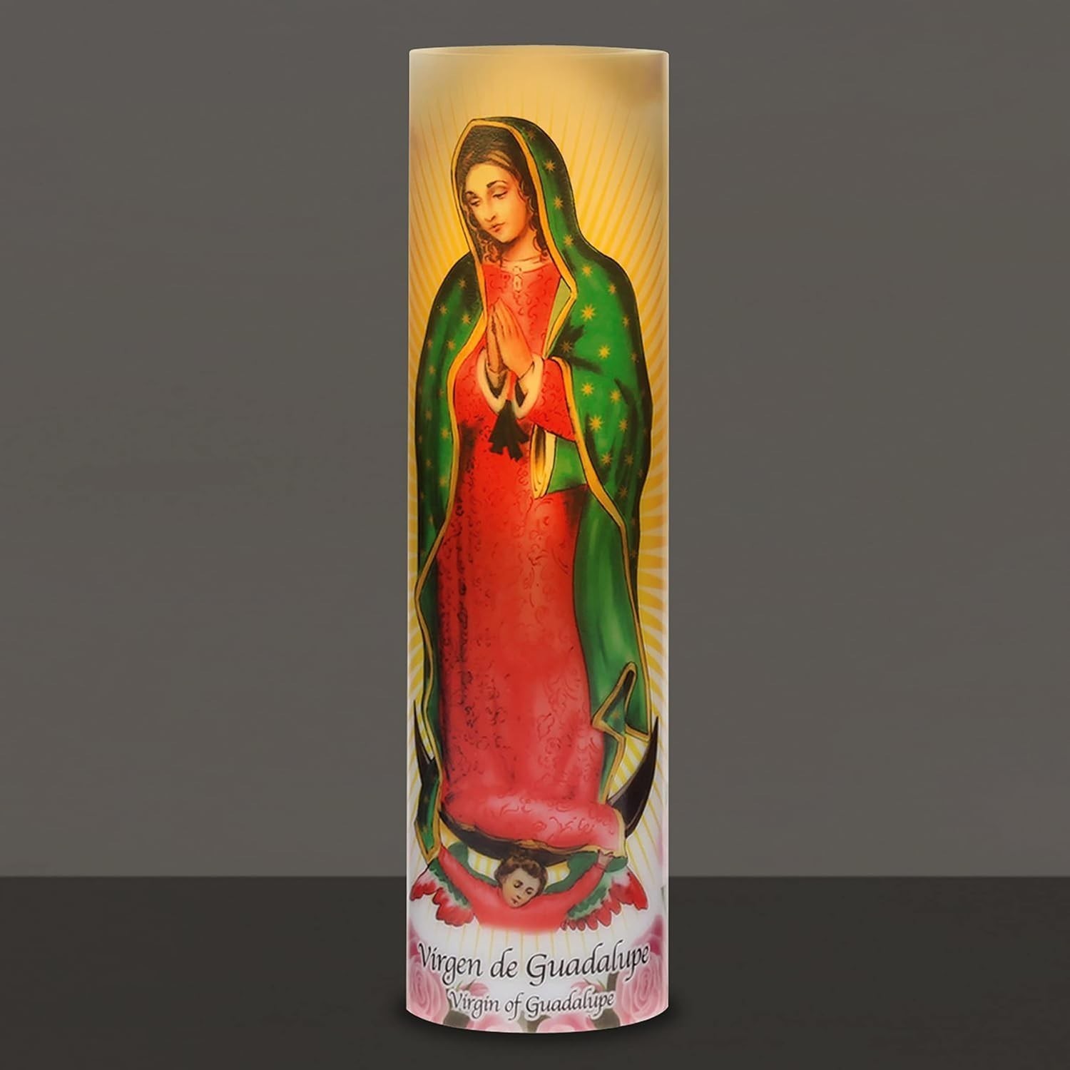 Cordless Virgin of Guadalupe Prayer Candle – Gift Idea for Special Occasions