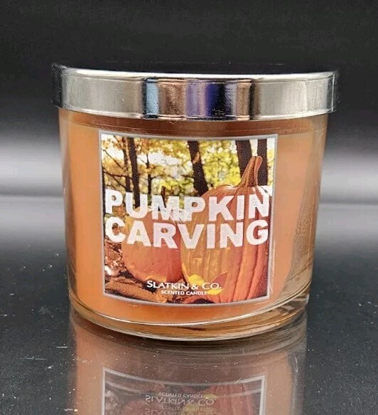 Bath & Body Works Pumpking Carving Slatkin Scented Candle 4 oz