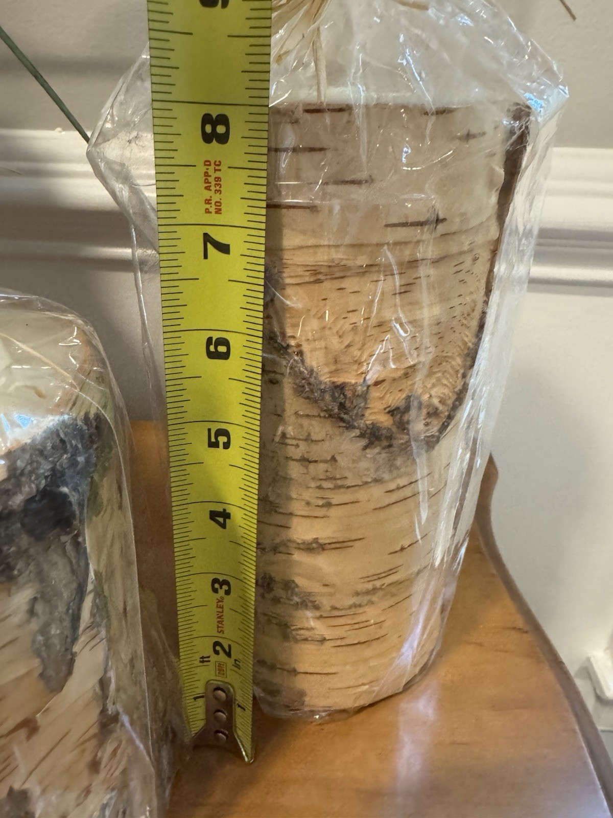 Set Of Two Pottery Barn Birch Wood Candles 6”& 8”Brand New In Package. Unscented