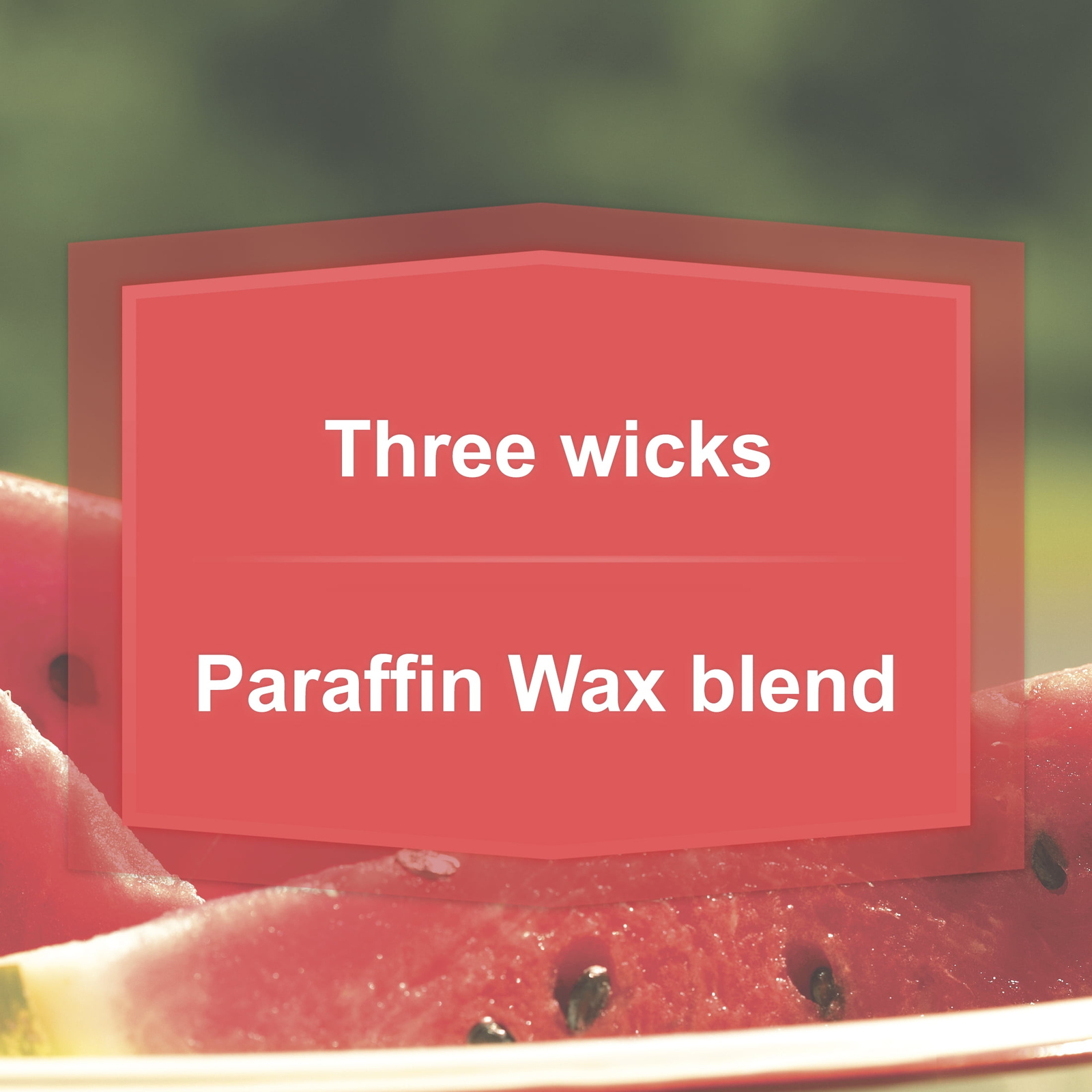 (3 pack) Juicy Watermelon Scented 3-Wick Glass Jar Candle, 11.5 oz