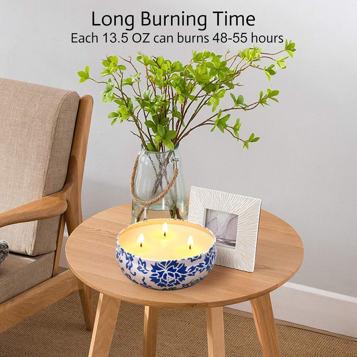 Citronella Candles Outdoor & Indoor – Large 13.5 oz Scented Candles Set 3 Pac…