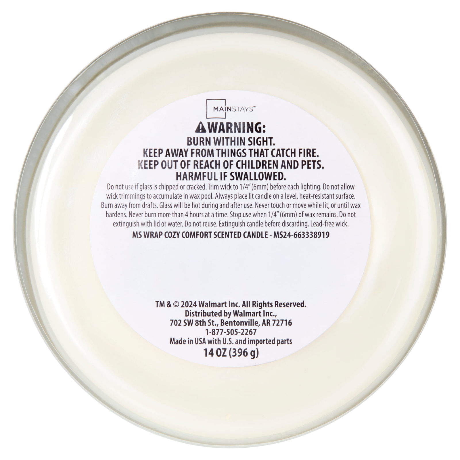 (4 pack) 3-Wick Textured Wrapped Cozy Comfort Scented Candle, 14 oz