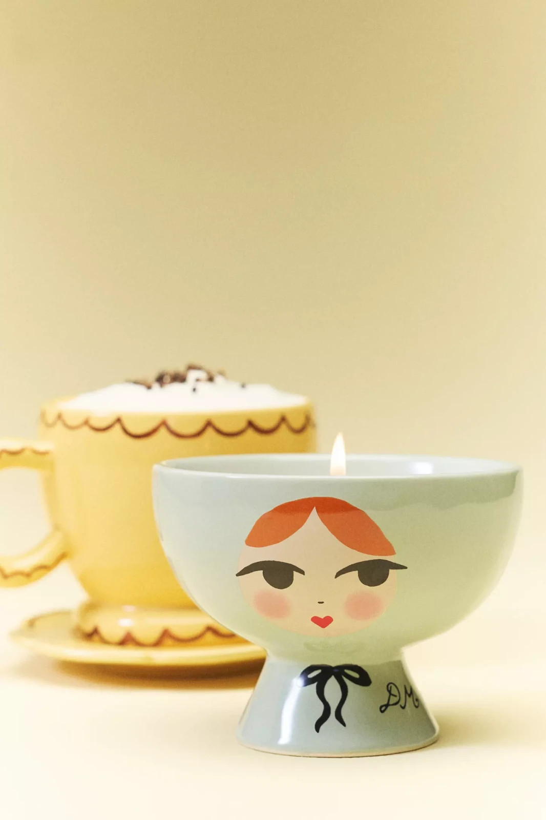 Anthropologie Damson Madder Candle Gourmand Earl Grey Ceramic Pedestal NEW