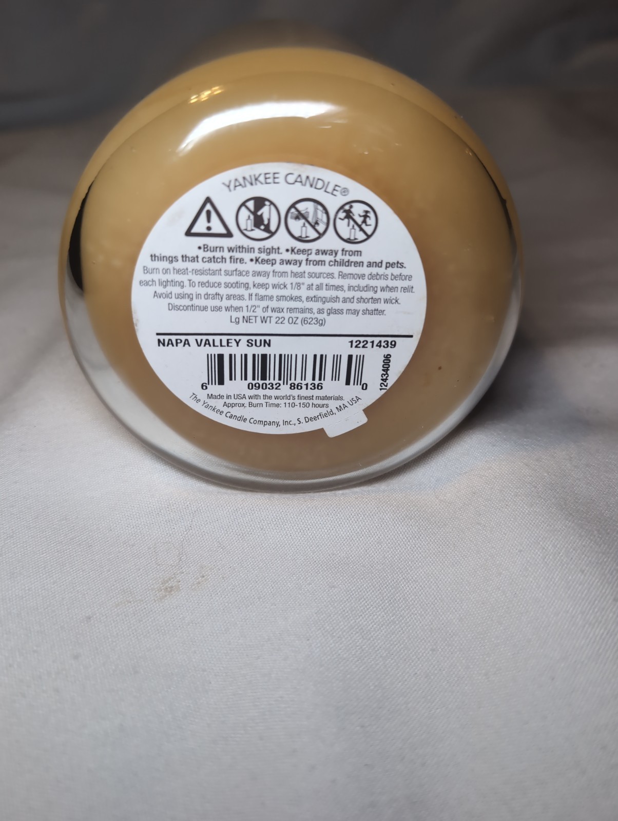 New Yankee Candle Napa Valley Sun 22oz Large Jar Candle Classic Label