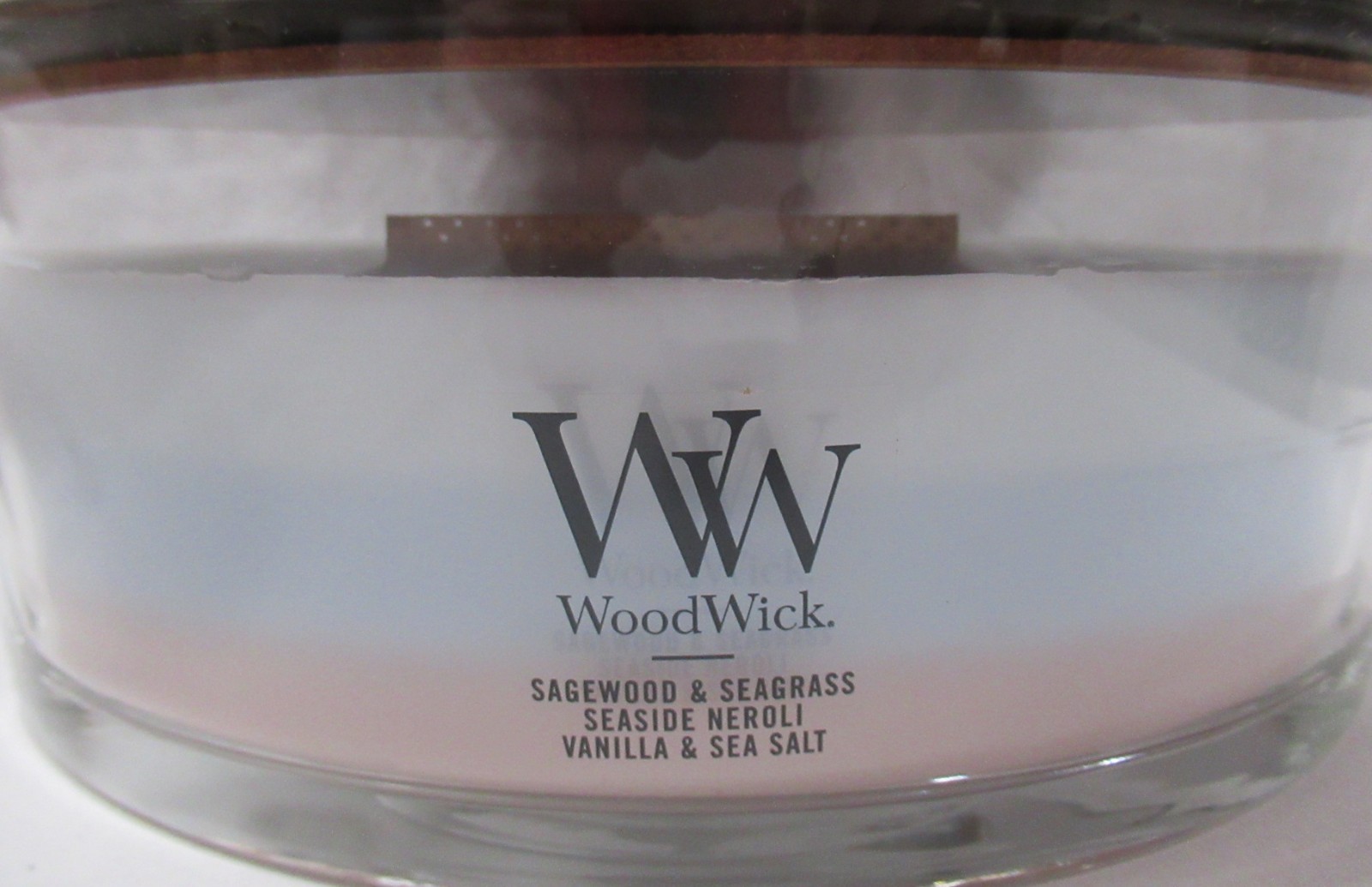 Yankee WoodWick Ellipse Candle Jar 16 oz OCEANIC TRILOGY crackles as it burns