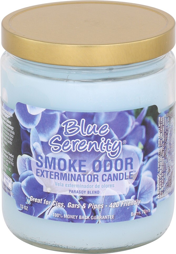 Smoke Odor Exterminator Candle Blue Serenity (9) 13oz Jars Free Shipping
