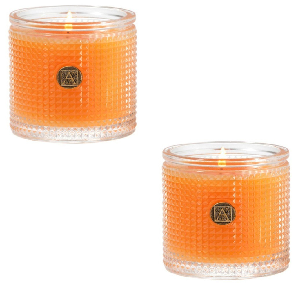 Set of 2 Aromatique Valencia Orange Scented 5.5 oz.(156g) Candle in Glass