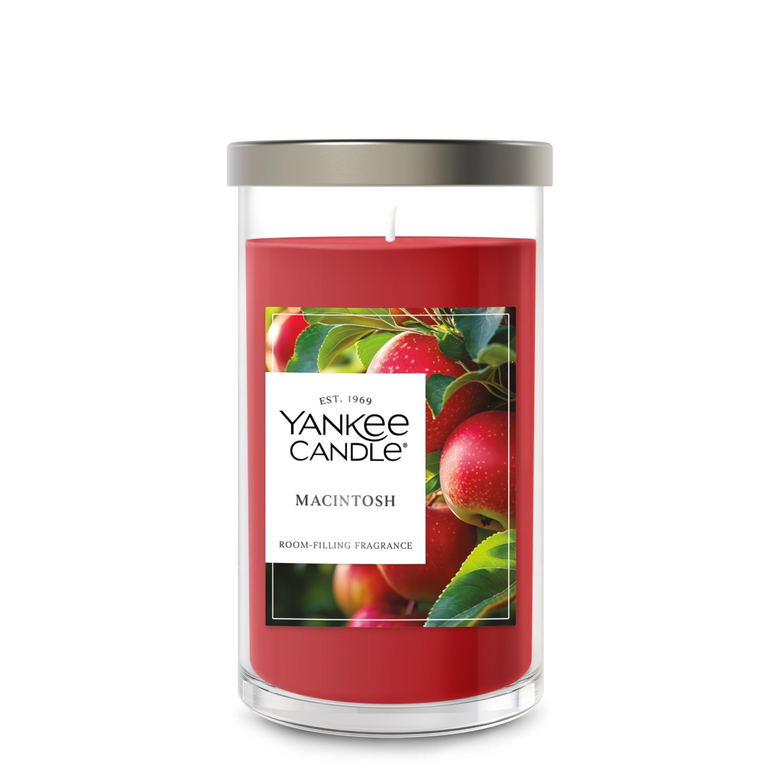 Yankee Candle Macintosh Medium Pillar Candle 14.25oz Signature 1632962 Soy Wax