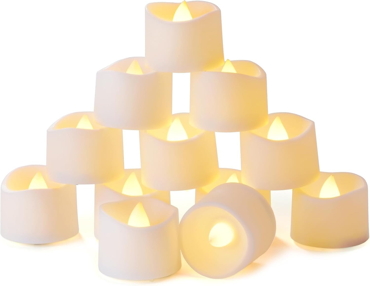 Flameless LED Tealight Candles with Built-in Timer – Cozy 12-Pack for Home Decor