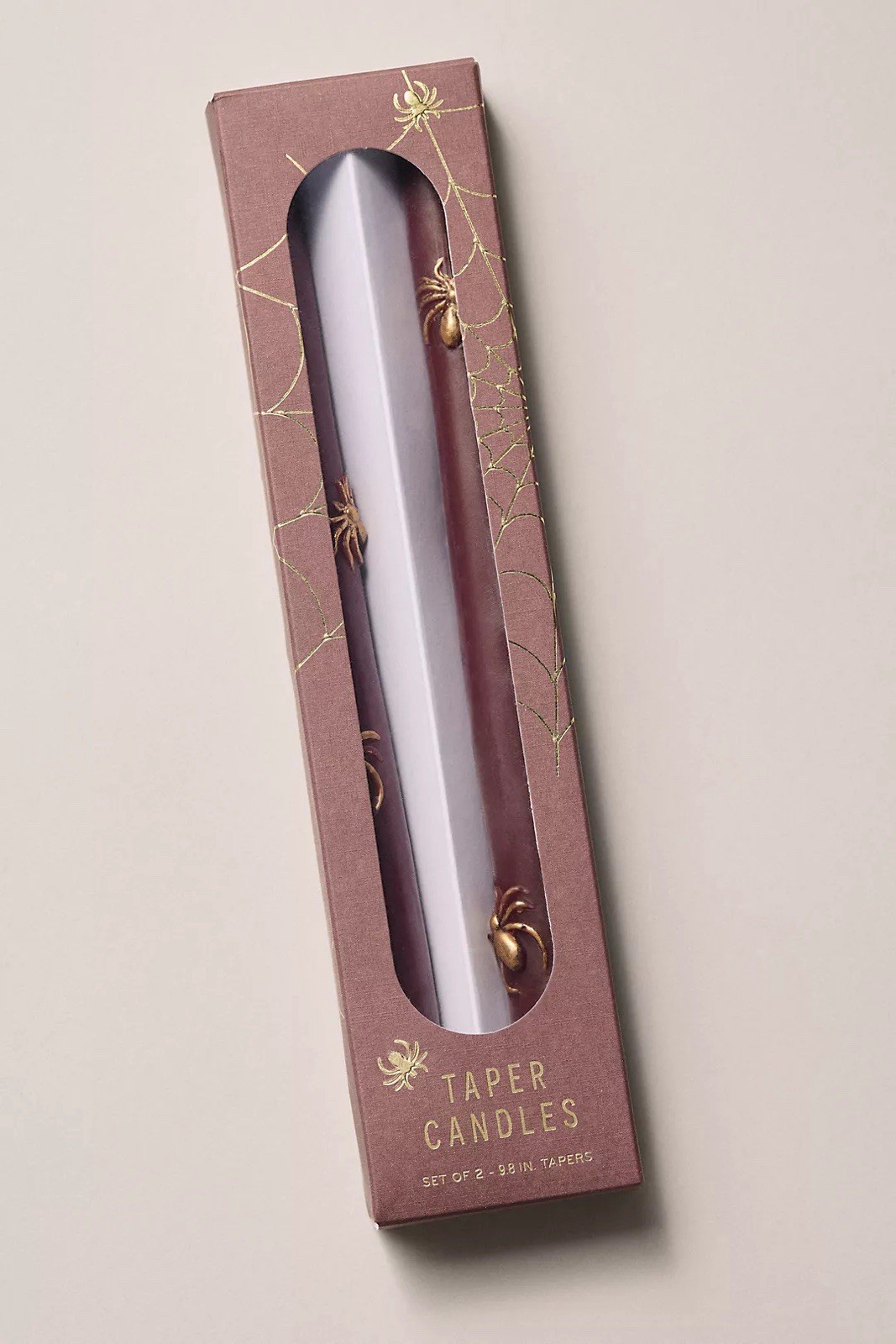 Anthropologie Mystic Icon Taper Candles Red Gold Halloween Witchy Set Of 2 NWT