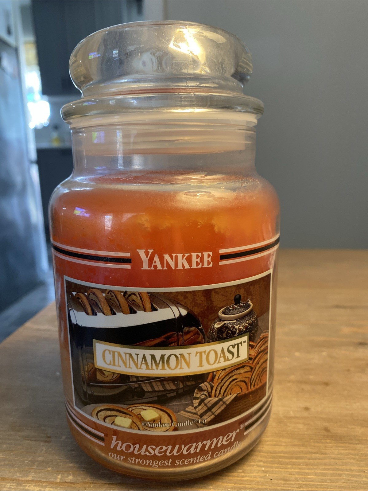 YANKEE CANDLE CINNAMON TOAST 22 OZ JAR Black Label Retired