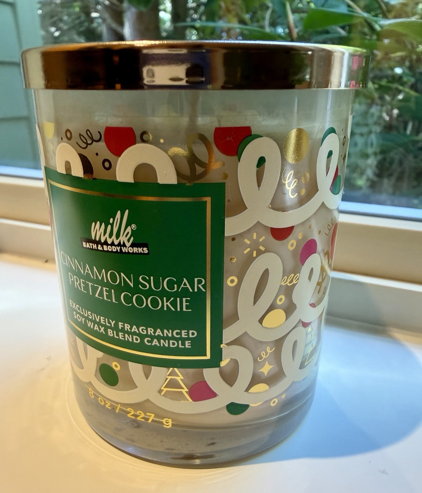 BATH & BODY WORKS SOY WAX BLEND CANDLE – CINNAMON SUGAR PRETZEL COOKIE – 1 WICK
