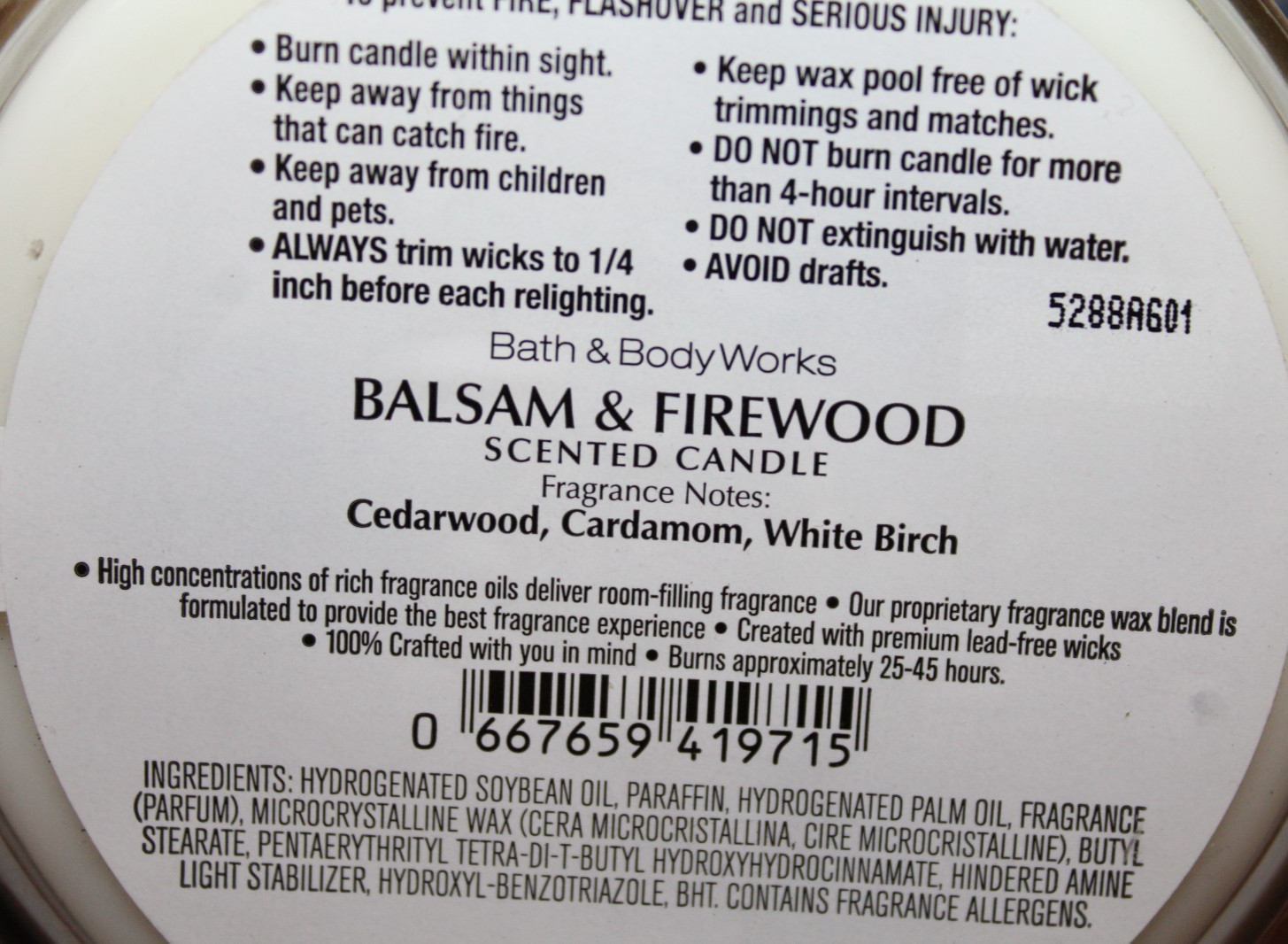 Bath & Body Works Candle Balsam & Firewood 14.5 oz 3 Wick New!