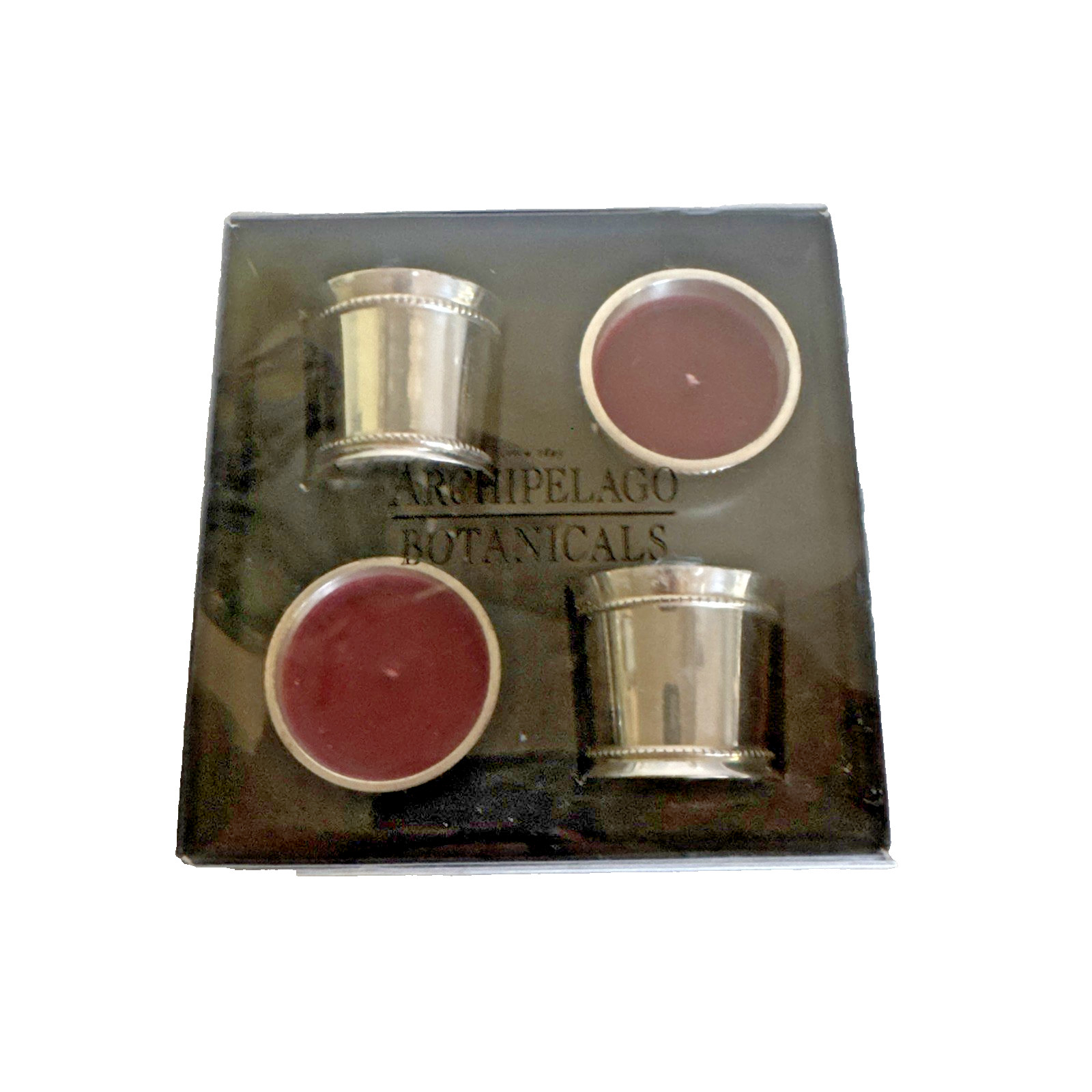 NOS VTG Archipelago Botanicals 4Pk MINI JULEP CUPS PARAMOUR Fragranced Candles
