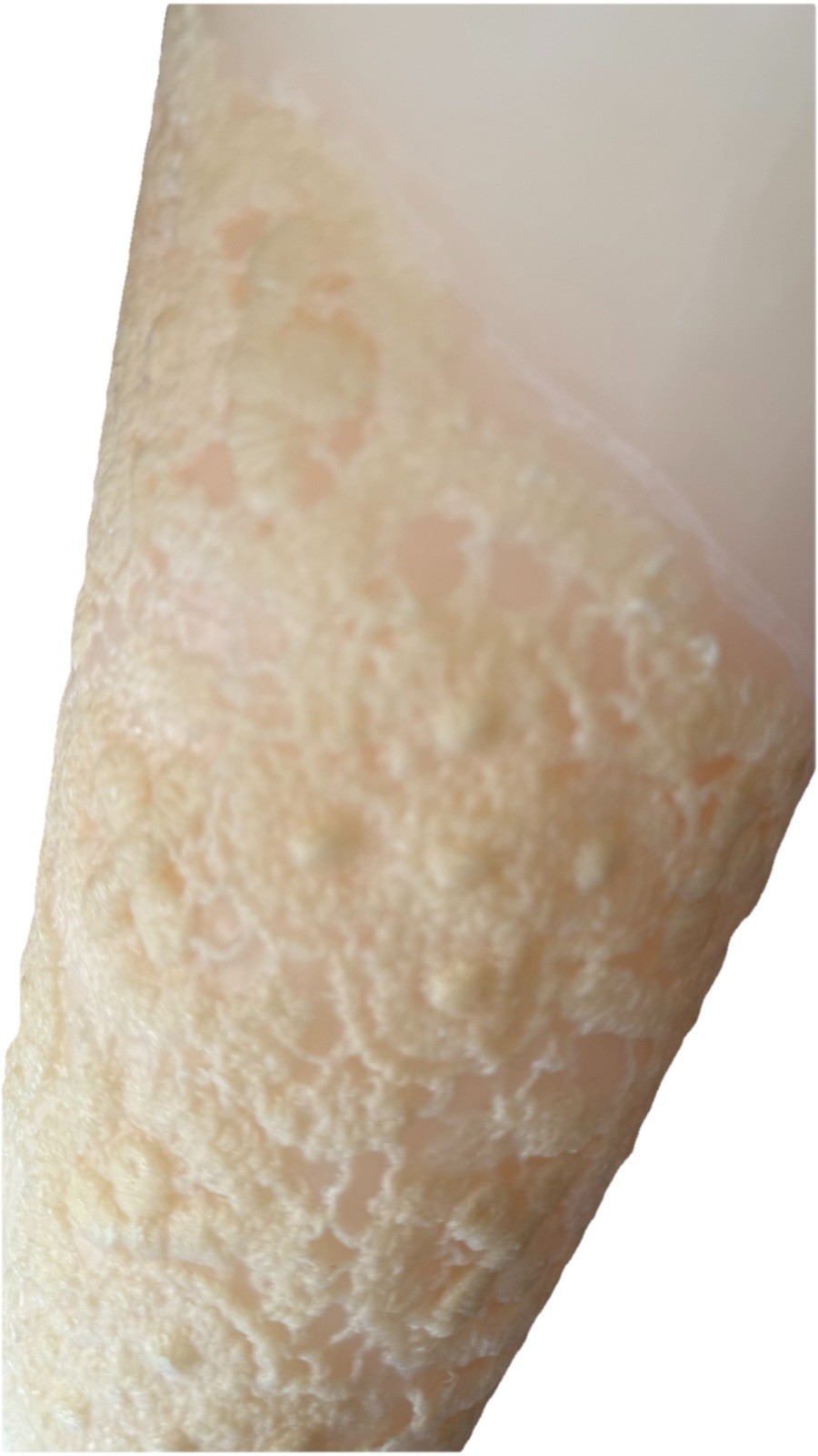 Arte Pura Handmade Italian Decorative Candle Lace Pillar- 11.5” Tall Ivory Cream