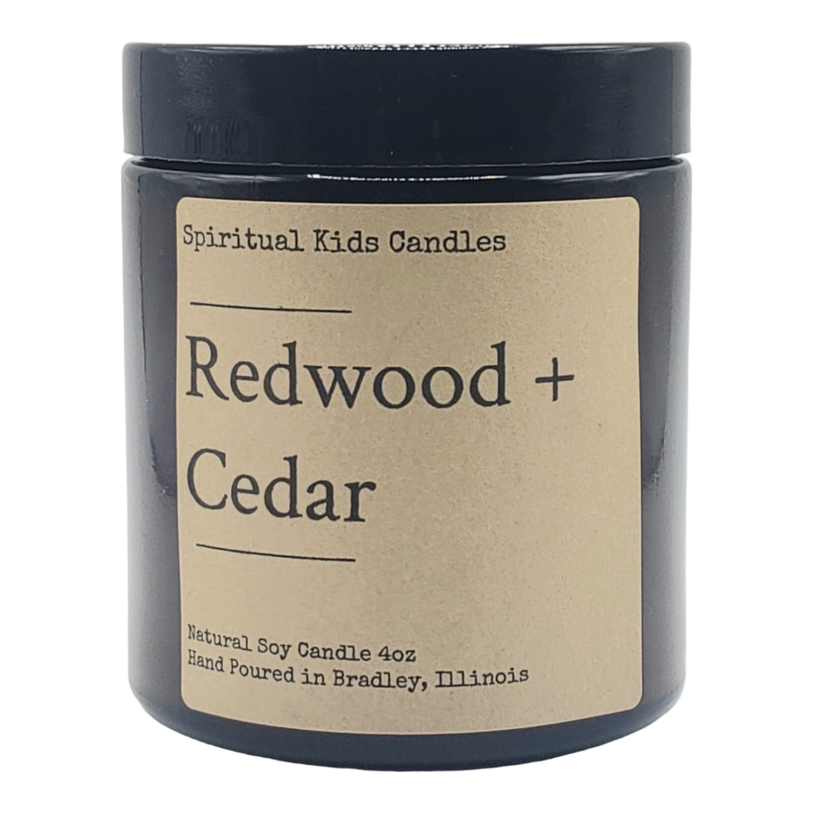 Redwood & Cedar Soy Candle 4oz 20-25 Hours Essential Fragrant Oils