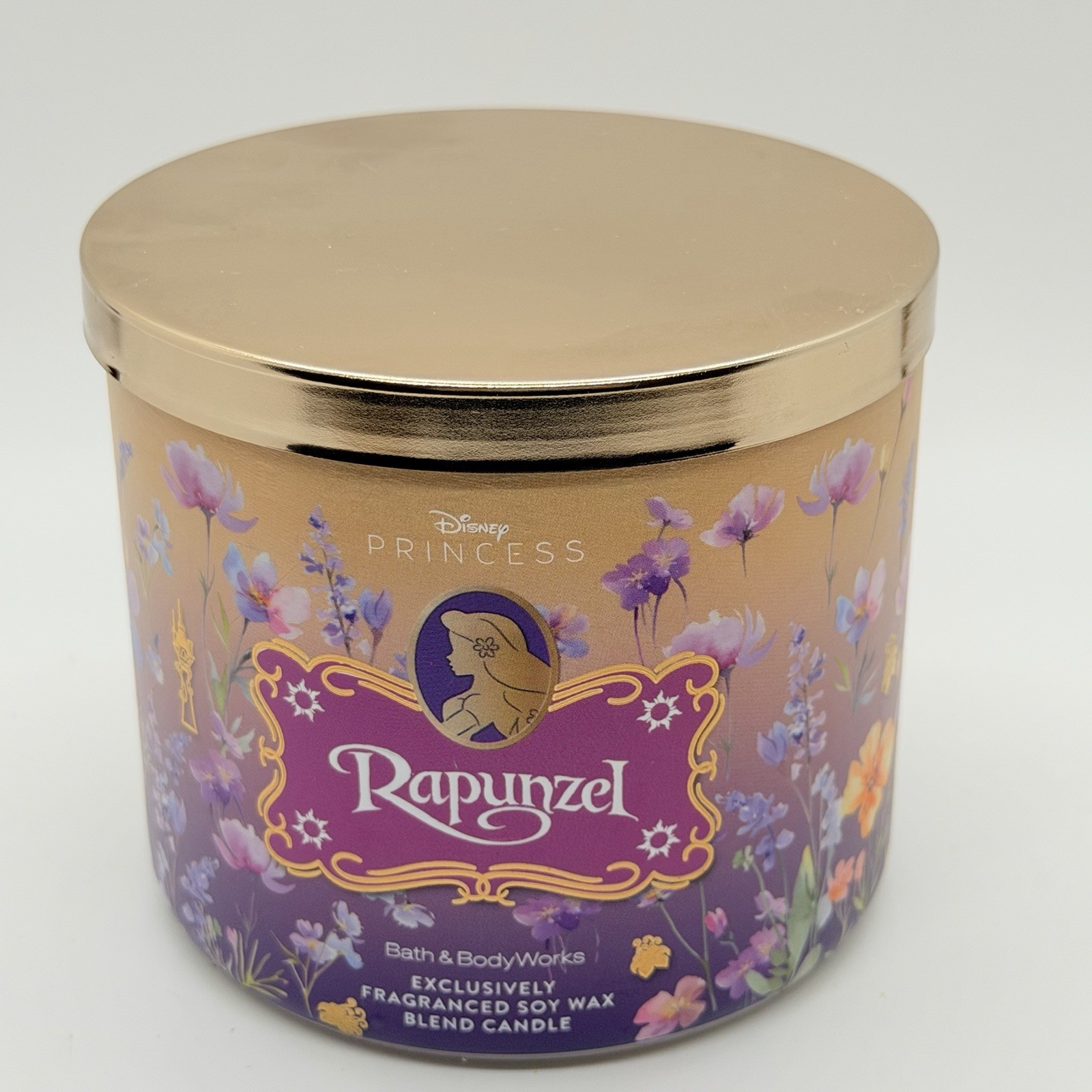 Bath & Body Works Disney Princess RAPUNZEL Scented 3 Wick Large Candle 14.5 oz