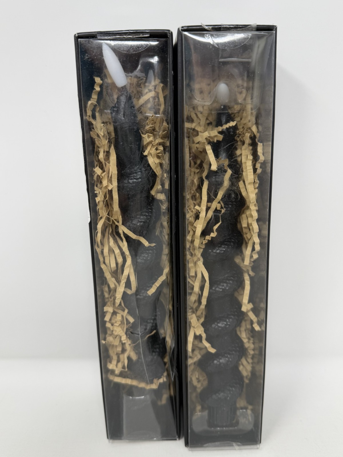 New Pottery Barn Flameless Snake Taper Candle Set of 2 Halloween