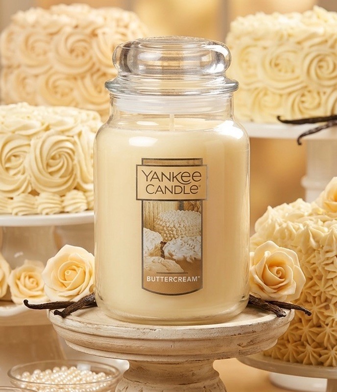 Yankee Candle BUTTERCREAM 22 oz LARGE JAR Candle NEW – Retired scent