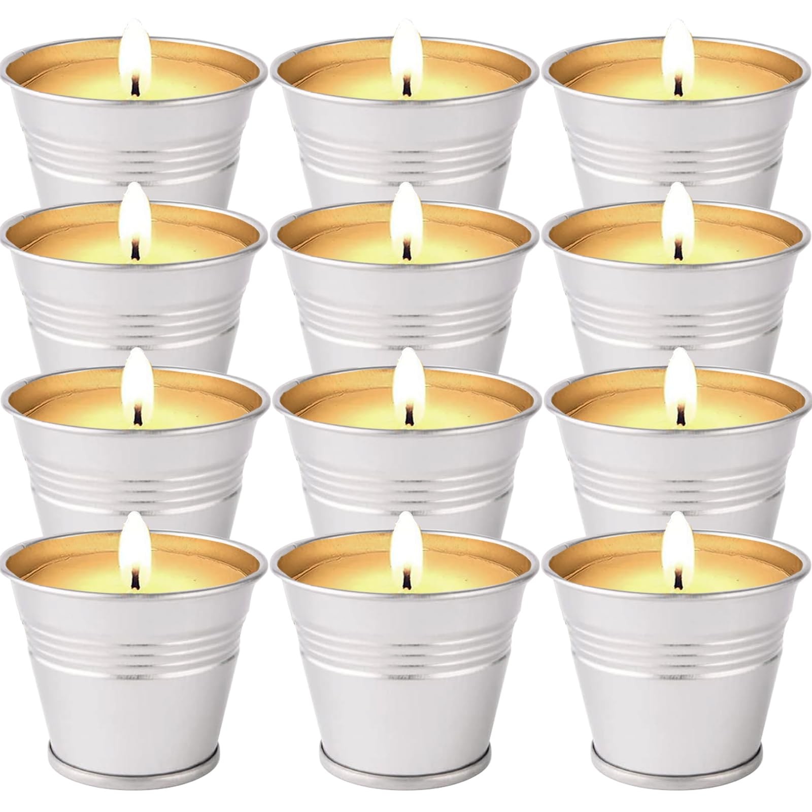 Citronella Candles Outdoor, 12 Pack Citronella Candle Set Made with Citronella O