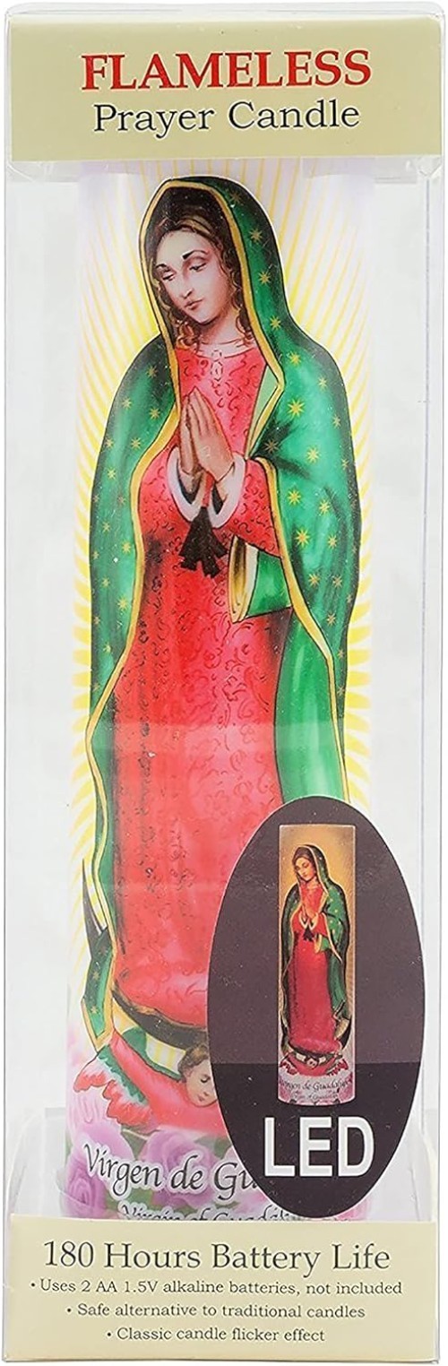 Cordless Virgin of Guadalupe Prayer Candle – Gift Idea for Special Occasions