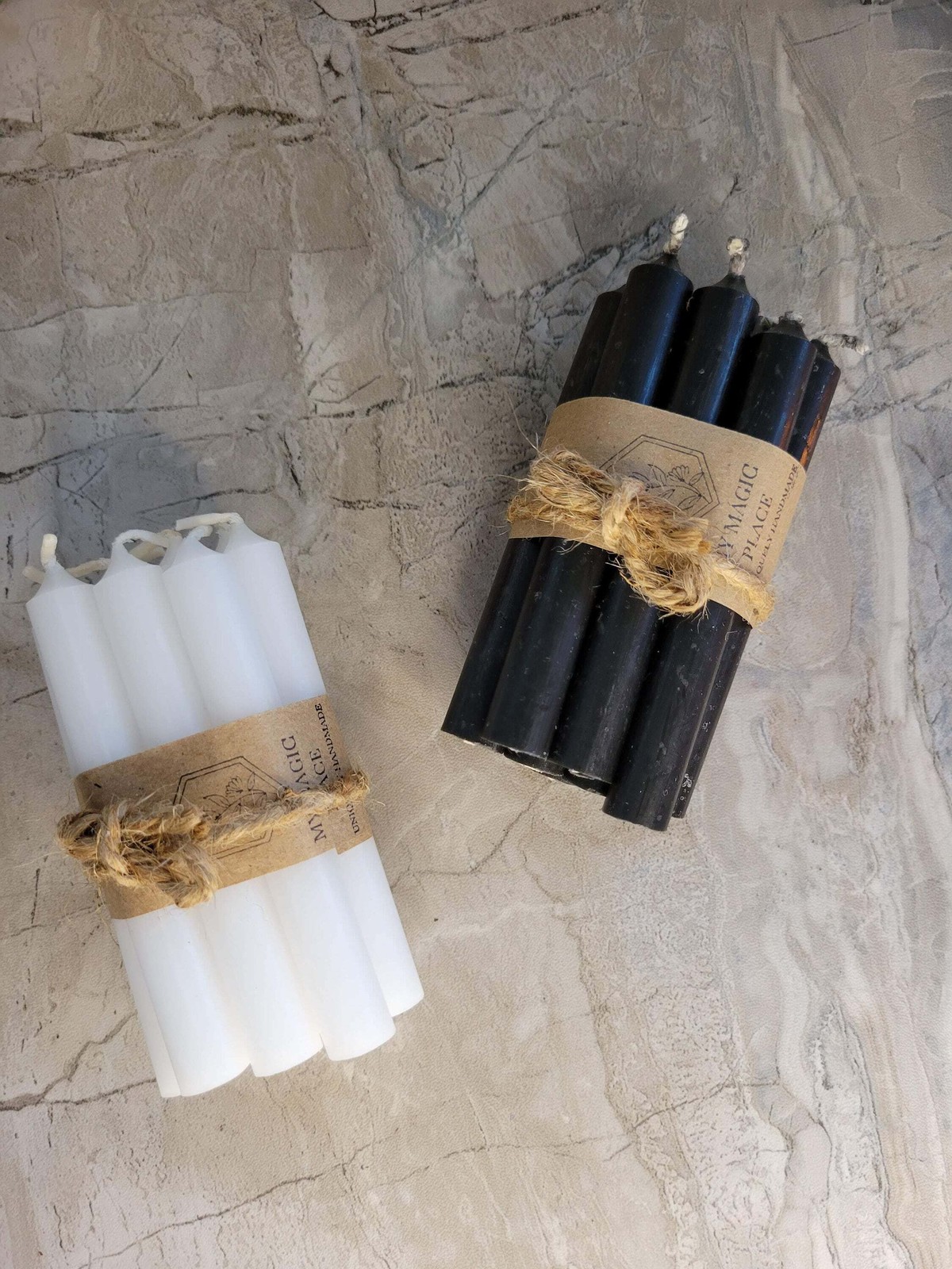 Set of 10 mini 4″ chime unscented / spell candles / chime candles