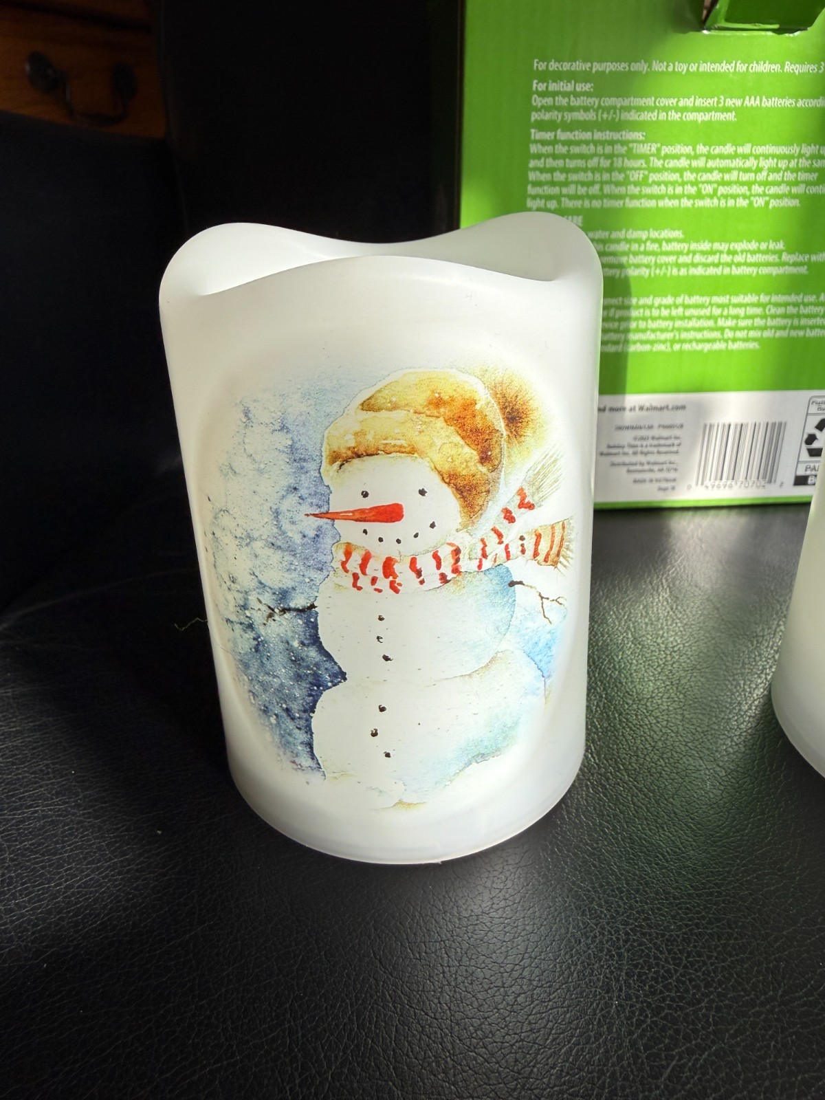 2 Pack Outdoor Indoor Flameless LED Battery Operated Pillar Candles HOLIDAY TIME