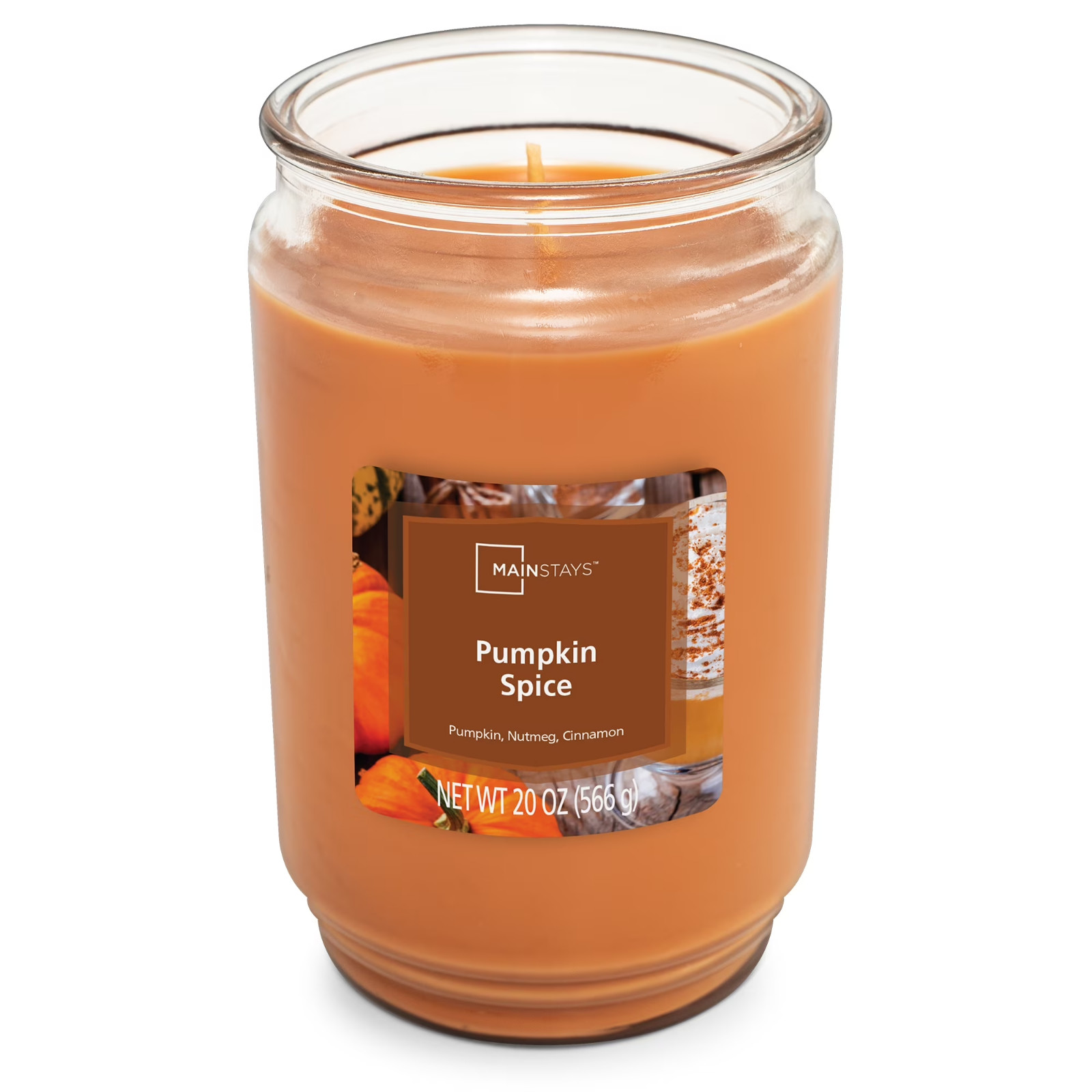 Pumpkin Spice Scented single Wick candle Large jar 20 Ounces Home Fragrance….