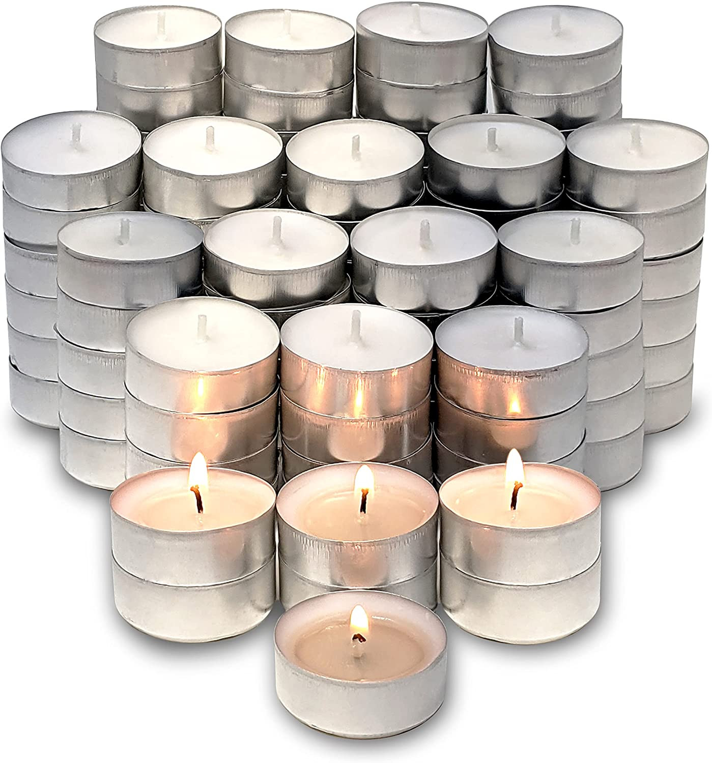 Tea Lights Candles – 100 Bulk Candles Pack – Natural Palm Oil Tea Light – Europe