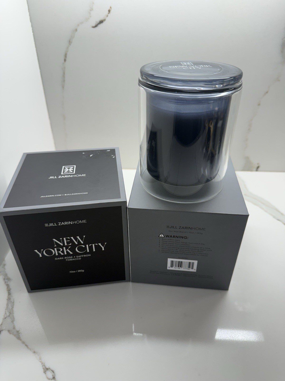 JILL ZARINHOME NEW YORK COTY SOY WAX BLEND CANDLE 10OZ/283G NEW IN BOX