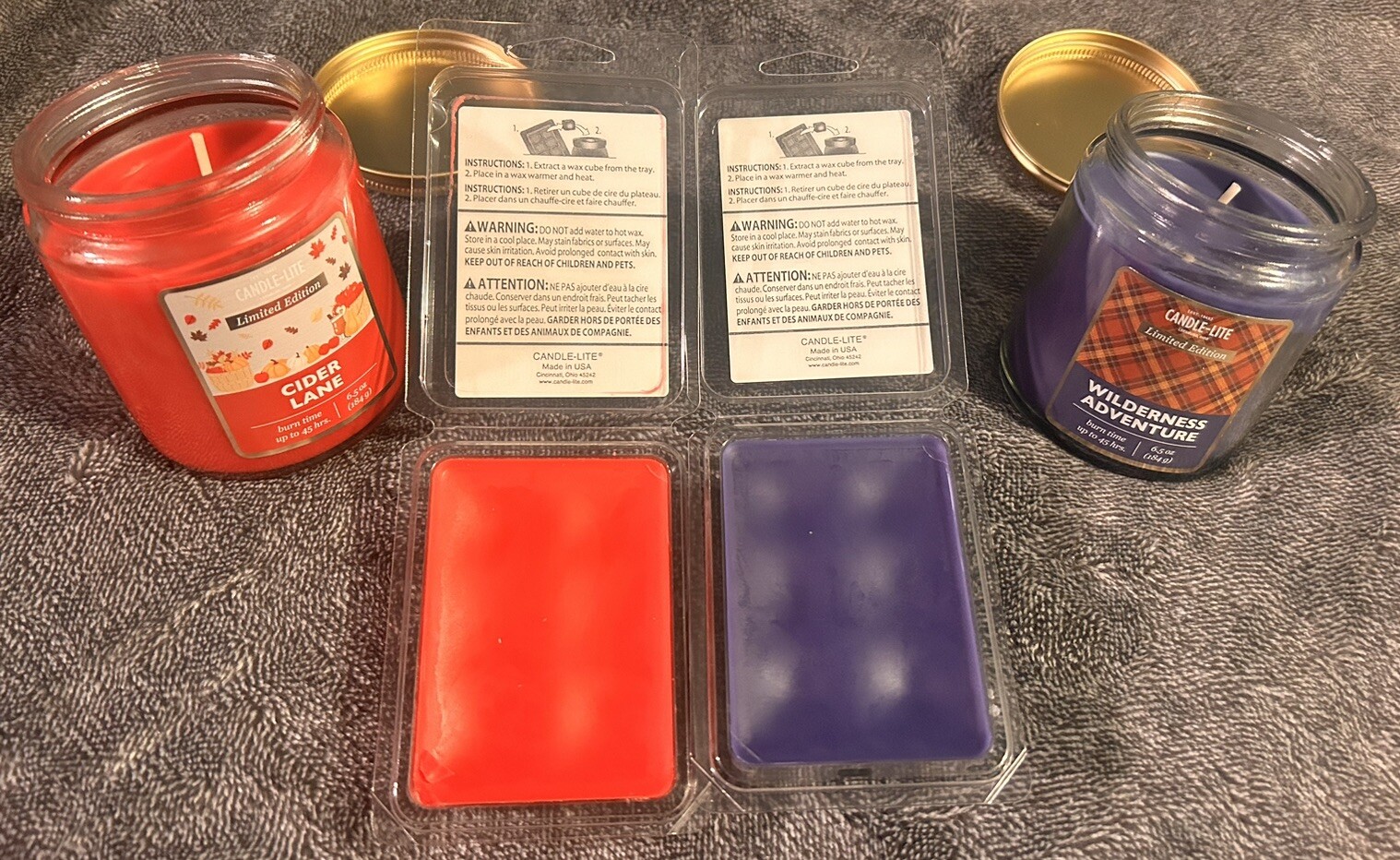 Candle Lite Candles/Melts Fall/Autumn/Halloween Lot~4 Piece Really Good Scents